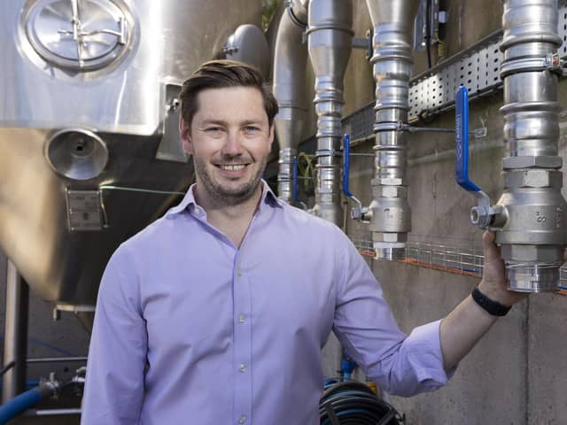 Douglas Martin is managing director at MiAlgae, a biotech start-up which is turning waste from whisky distilleries into microalgae that is rich in omega-3 oil - which can be used for human and animal consumption. Photograph: Martin Shields