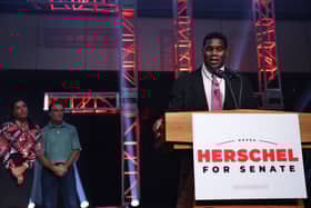 Herschel Walker is one of numerous Republican candidates backed by Donald Trump to have suffered defeat in the US midterms. Picture: Alex Wong/Getty