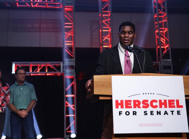 Herschel Walker is one of numerous Republican candidates backed by Donald Trump to have suffered defeat in the US midterms. Picture: Alex Wong/Getty