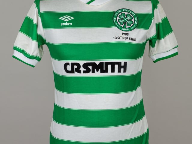 Davie Provan’s 1985 Celtic Scottish Cup Final shirt, worn as he scored the equaliser in Celtic’s 2-1 win