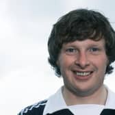 Joe Harper, pictured in season 1978/79 in a Scotland shirt.