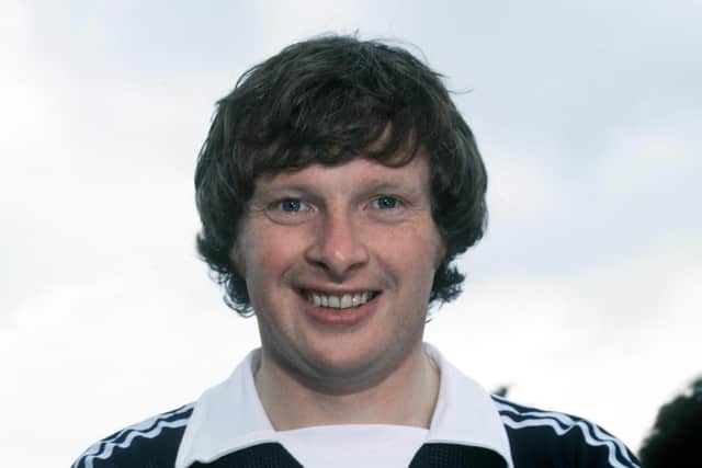 Joe Harper, pictured in season 1978/79 in a Scotland shirt.