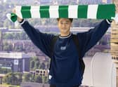 New Celtic signing Yuki Kobayashi arrived at Glasgow Airport on Friday.