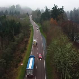A stretch of the A9, which is being dualled