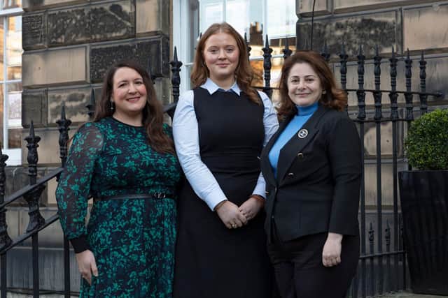 L-R Angela Fyfe, Brittany Thomas and Sumaya Rouf