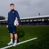 Darcy Graham stands on Edinburgh's new artificial pitch which he believes will suit his game. Picture Ross Parker / SNS