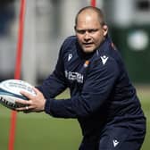 WP Nel during an Edinburgh Rugby training session. The prop returns from a ban.