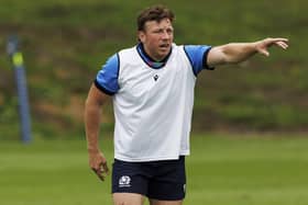 Hamish Watson during a Scotland training session at Oriam.