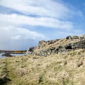 The remains of Dun An Sticir - an Iron Age broch re-used during the Lord of the Isles period with the ruin - which is accessed by a causeway - reconstructed by Uist Unearthed to reveal an almighty landmark that was central to the Uist story. PIC: Uist Unearthed.