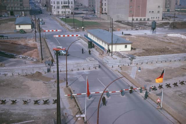A view of the "Checkpoint Charlie" border crossing between West and East Berlin in the 1960s. PIC: Hulton Archive/Getty Images