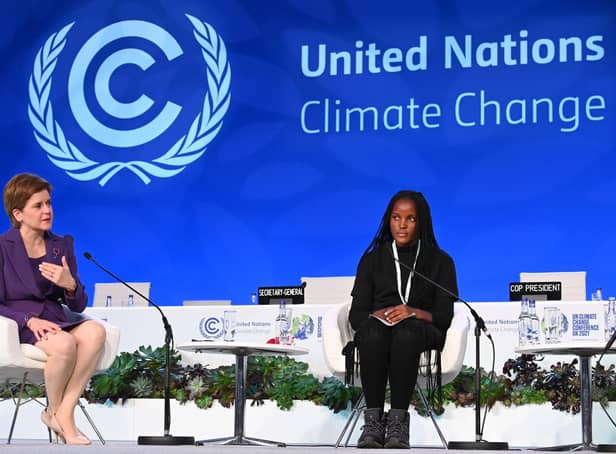 First Minister Nicola Sturgeon and climate activist Vanessa Nakate at a COP26 event in Glasgow last year (Picture: Jeff J Mitchell/Getty Images)