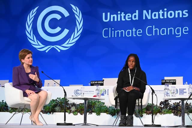 First Minister Nicola Sturgeon and climate activist Vanessa Nakate at a COP26 event in Glasgow last year (Picture: Jeff J Mitchell/Getty Images)