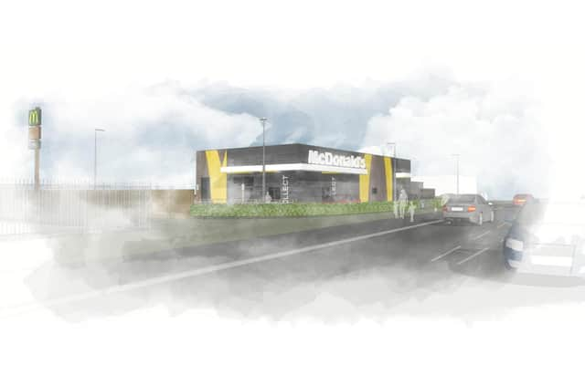 If approved, the restaurant would be built on land at the Balmacassie Industrial Estate.