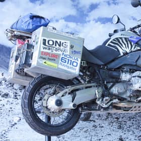 Ewan McGregor's motorbike from Long Way Down is now on display at Glasgow's Riverside Museum.
