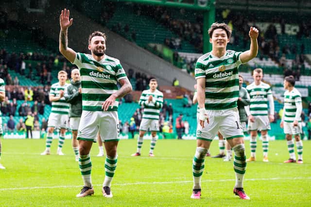 Celtic are in the driving seat at the top of the Premiership, leading by nine points with nine games to play.