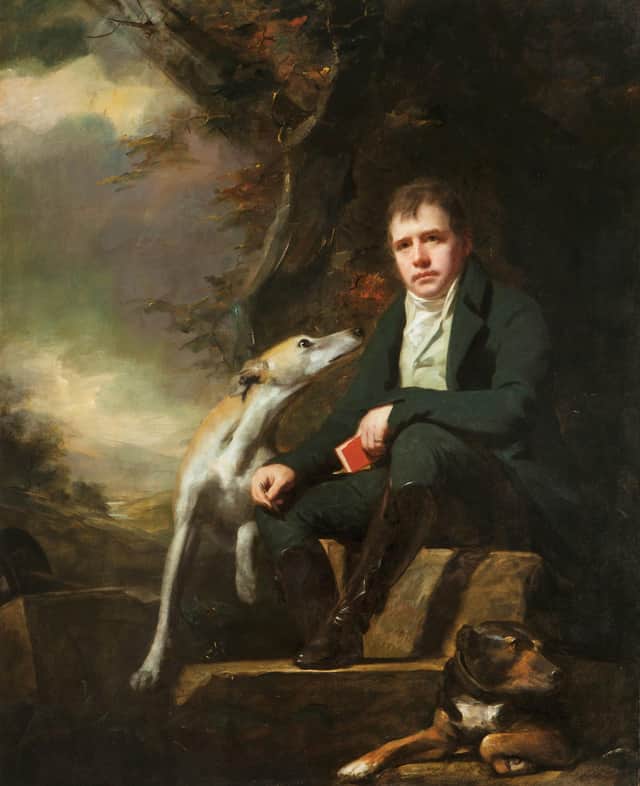 One of Sir Henry Raeburn's portraits of Sir Walter Scott and his dogs, painted in the 1820s.Courtesy of the Faculty of Advocates Abbotsford Collection Trust