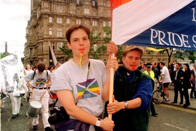 Scotland's first ever official Gay Pride March took to Princes Street in 1995.