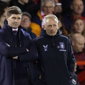 New QPR manager Neil Critchley (right) was previously assistant manager to Steven Gerrard at Aston Villa. (Photo by Clive Brunskill/Getty Images)