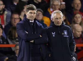 New QPR manager Neil Critchley (right) was previously assistant manager to Steven Gerrard at Aston Villa. (Photo by Clive Brunskill/Getty Images)