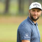Jon Rahm looks happy during the second round of the abrdn Scottish Open at The Renaissance Club in East Lothian. Picture: Andrew Redington/Getty Images.