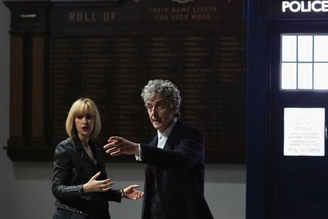 Katherine Kelly and Peter Capaldi star in the Dr spin-off Class, in 2016.