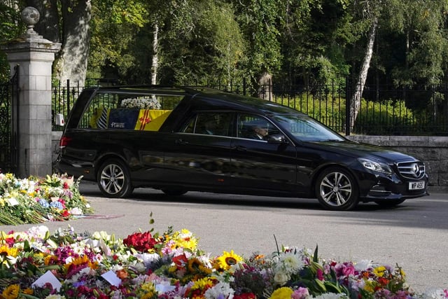 The hearse leaves Balmoral (Pic: PA/Owen Humphreys)