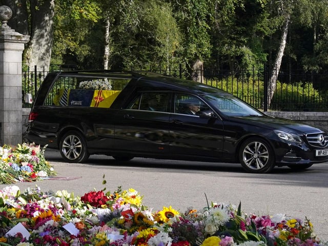 The hearse leaves Balmoral (Pic: PA/Owen Humphreys)