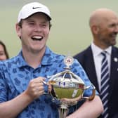 Bob MacIntyre is all smiles as he addresses the crowd after winning the RBS Canadian Open.