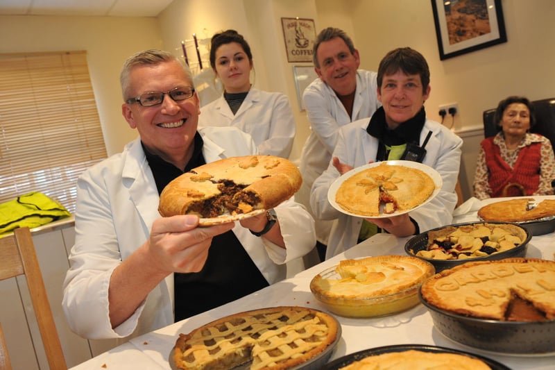 Judging Garden Hill Care Home's Pie making competition in 2017 were, left to right, acting Sgt Gary Collinson, Lauren Donaldson, Michael Leonard, and PCSO Sue Havenhand.