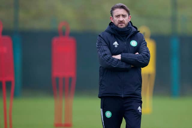 First team coach Gavin Strachan takes Celtic's training session at Lennoxtown on Friday. (Photo by Craig Williamson / SNS Group)