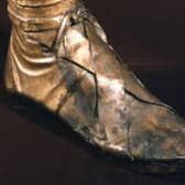 The severed leg is believed to have been  part of an elaborate equestrian statue erected in the second century AD.