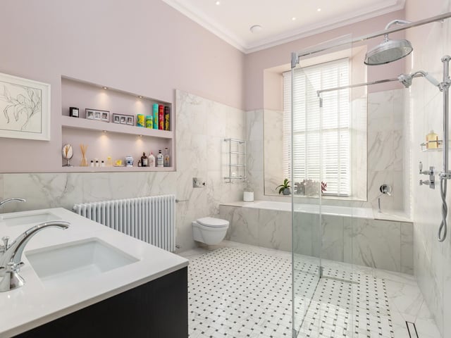 Externally, the property benefits from access to the nearby private Regent Gardens, which is set over 11 acres and features a tennis court and playground for children.