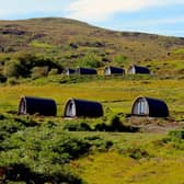 Staycations will be popular again with travellers in 2023. Pods at The Bracken Hide Hotel near Portree, Isle of Skye. Pic: Contributed