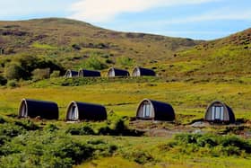 Staycations will be popular again with travellers in 2023. Pods at The Bracken Hide Hotel near Portree, Isle of Skye. Pic: Contributed