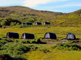 Staycations will be popular again with travellers in 2023. Pods at The Bracken Hide Hotel near Portree, Isle of Skye. Pic: Contributed