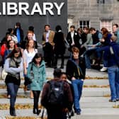 Young students on campus in Scotland