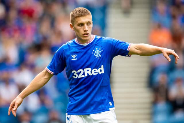 Greg Docherty in action for Rangers during a pre-season friendly against Marseille at Ibrox in July 2019