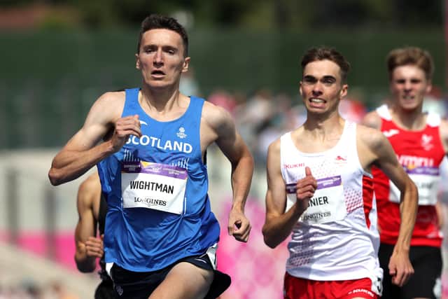 Jake Wightman wins his Men's 1500m heat at the Alexander Stadium in Birmingham. (Photo by Michael Steele/Getty Images)