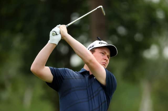 Bob MacIntyre in action during the BMW PGA Championship at Wentworth. Picture: Andrew Redington/Getty Images.