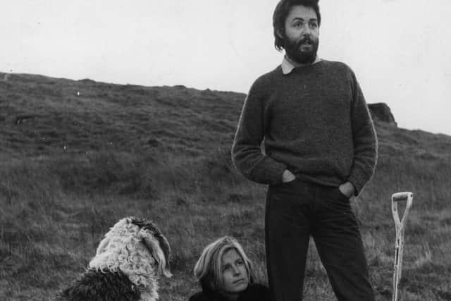 Paul and Linda McCartney on their farm in Argyll in 1971. Picture: Evening Standard/Getty Images