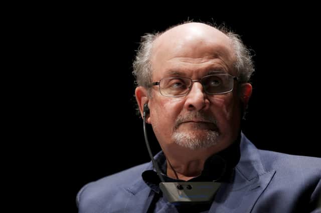 Salman Rushdie, along with JK Rowling and Gloria Steinem, was among 150 writers and academics to warn of growing intolerance and threats to free speech (PIcture: Charly Triballeau/AFP/Getty Images)