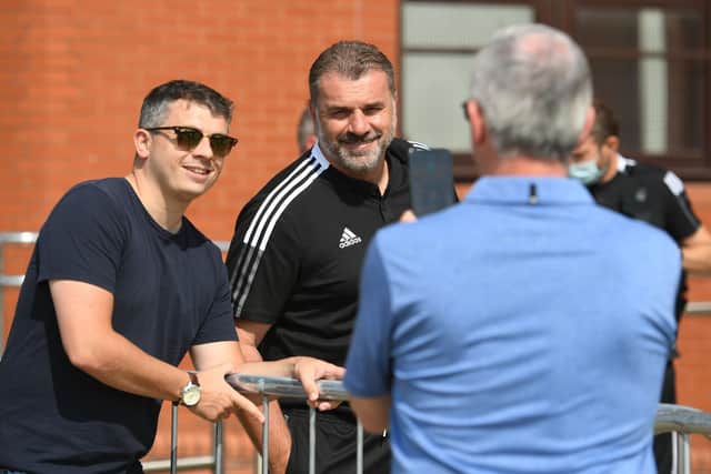 Celtic manager Ange Postecoglou says he is mindful that every time he is in front of the media or meeting people in public he is representing the the value of the club, and his own values. (Photo by Craig Foy / SNS Group)