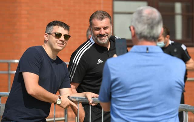 Celtic manager Ange Postecoglou says he is mindful that every time he is in front of the media or meeting people in public he is representing the the value of the club, and his own values. (Photo by Craig Foy / SNS Group)