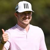 Connor Syme gives the thumbs up during day last week's Magical Kenya Open at Muthaiga Golf Club in Nairobi. Picture: Stuart Franklin/Getty Images.