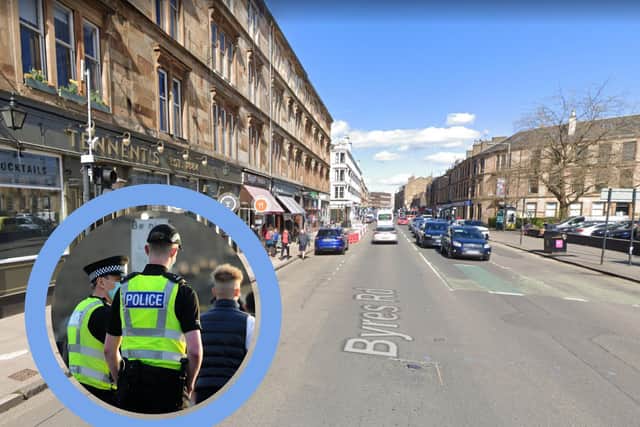 Police are appealing for witnesses after a woman was robbed near the Byres Road area last night.