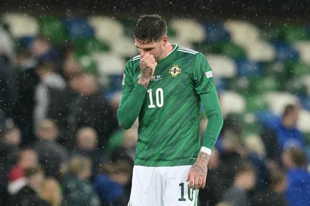 Kyle Lafferty has left the Northern Ireland camp ahead of Saturday's match against Kosovo.