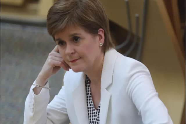 The First Minister tweeted her disapproval of a bill that proposes state aid falls to Westminster control