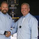 Mark Stead (left) and Brian Kerse (right) in new test facility.