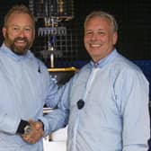 Mark Stead (left) and Brian Kerse (right) in new test facility.