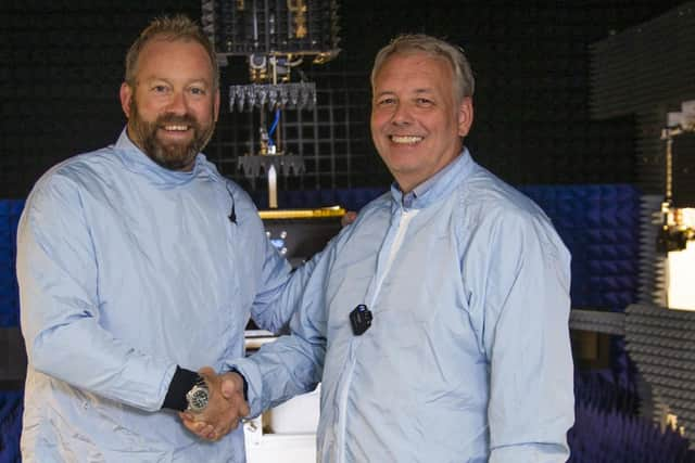 Mark Stead (left) and Brian Kerse (right) in new test facility.